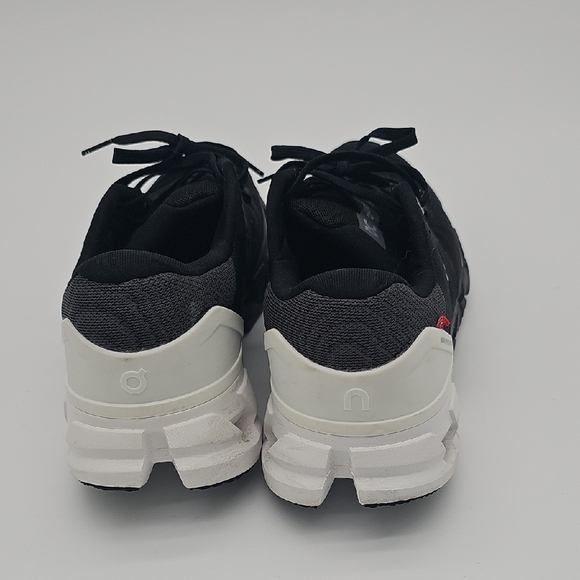 On Running Women's Cloud Flyer Athletic Shoes in Black and White - Picture 4 of 16